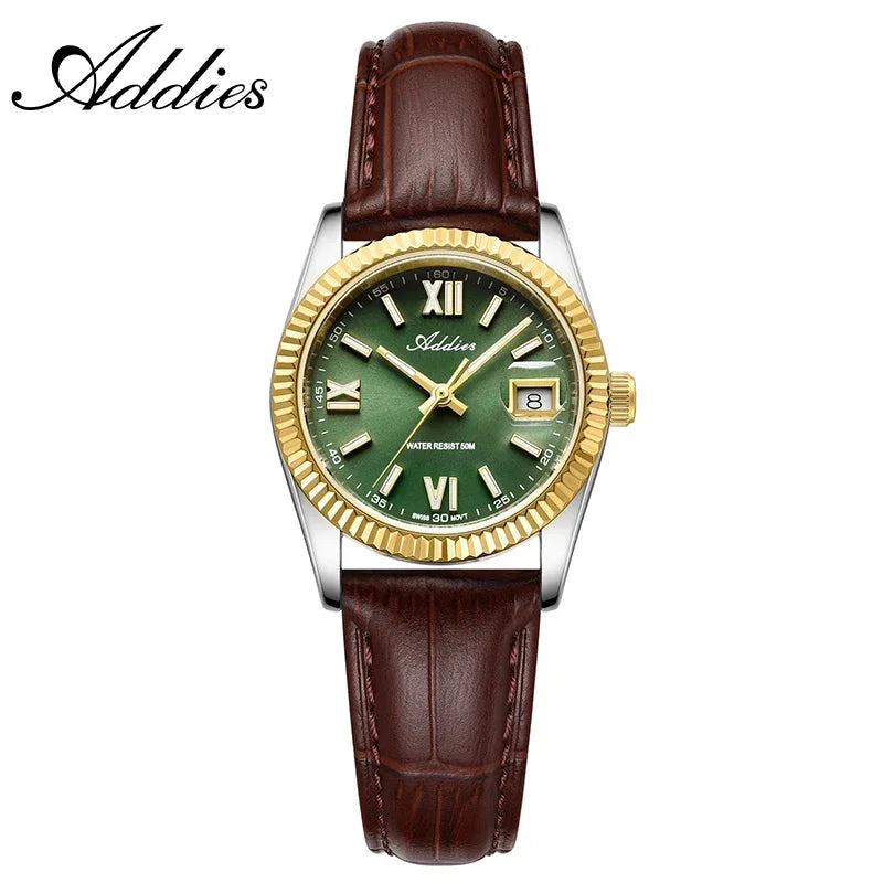 Addies High Quality Luxury Watch for Women Sapphire Glass 316L Stainless Steel BGW9 Luminous 50m Waterproof Ladies Quartz Watch