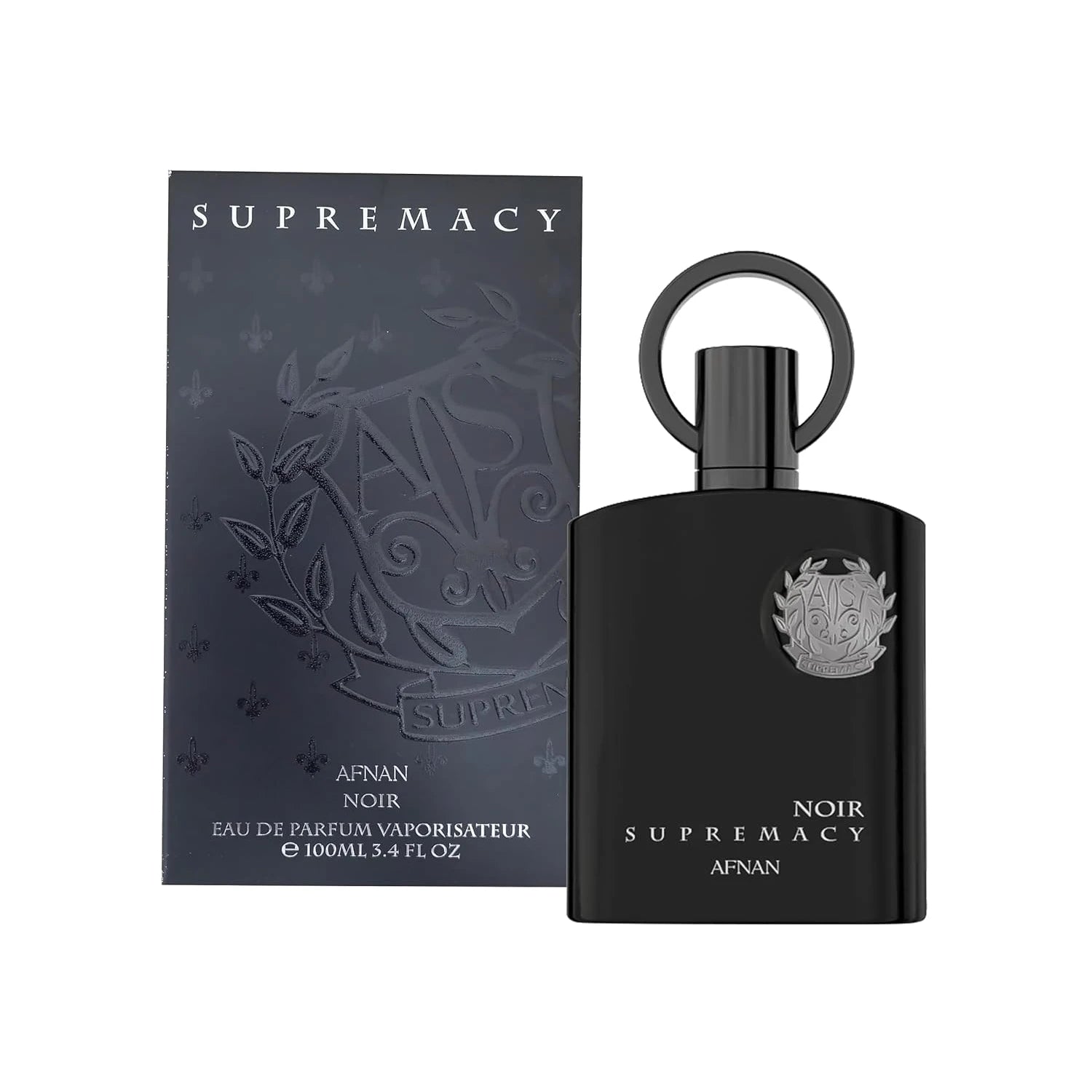 Afnan Supremacy Noir Eau de Parfum Spray for Men – Warm Woody Vanilla & Spicy Amber Scent, Khair Wood & Whipped Vanilla, Long-Lasting Luxury Fragrance, Perfect Gift, 3.4 fl oz / 100 ml