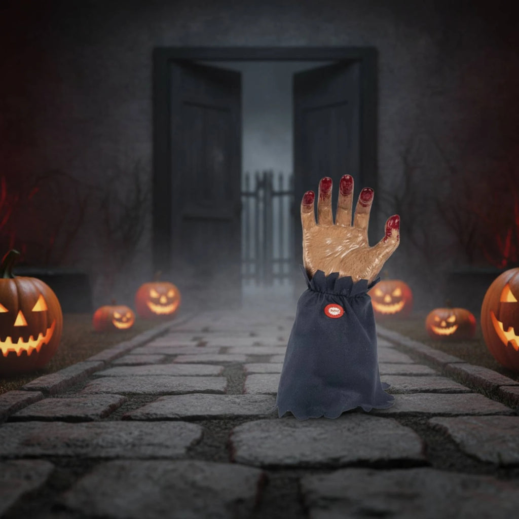 Ghost Hand Decoration Spooky Animated Hand with Cloth Base Animatronic Prop Scary Sturdy for Tabletop Displays