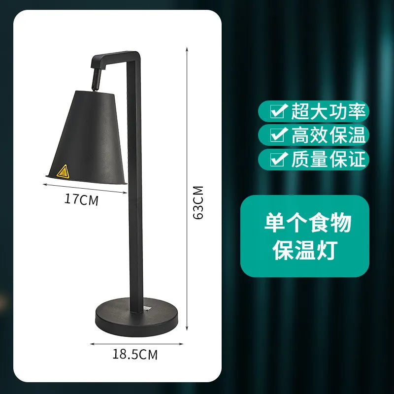 Catering food, cooked meat, barbecue, warm food lamp, food insulation table, fried food heating lamp