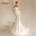 Semor Exquisite Lace Sweetheart Collar Wedding Dress 2026 Sleeveless Mermaid Applique Robe De Mariée with Glove Customized