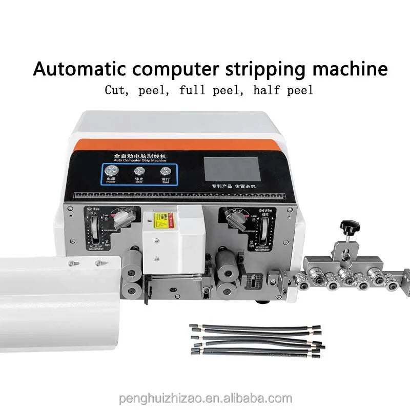 0.1-2.5SQMM Electric Two Wires Cutting Stripping Machine Fully Automatic Double Cable Wire Stripper and Cutter Machine