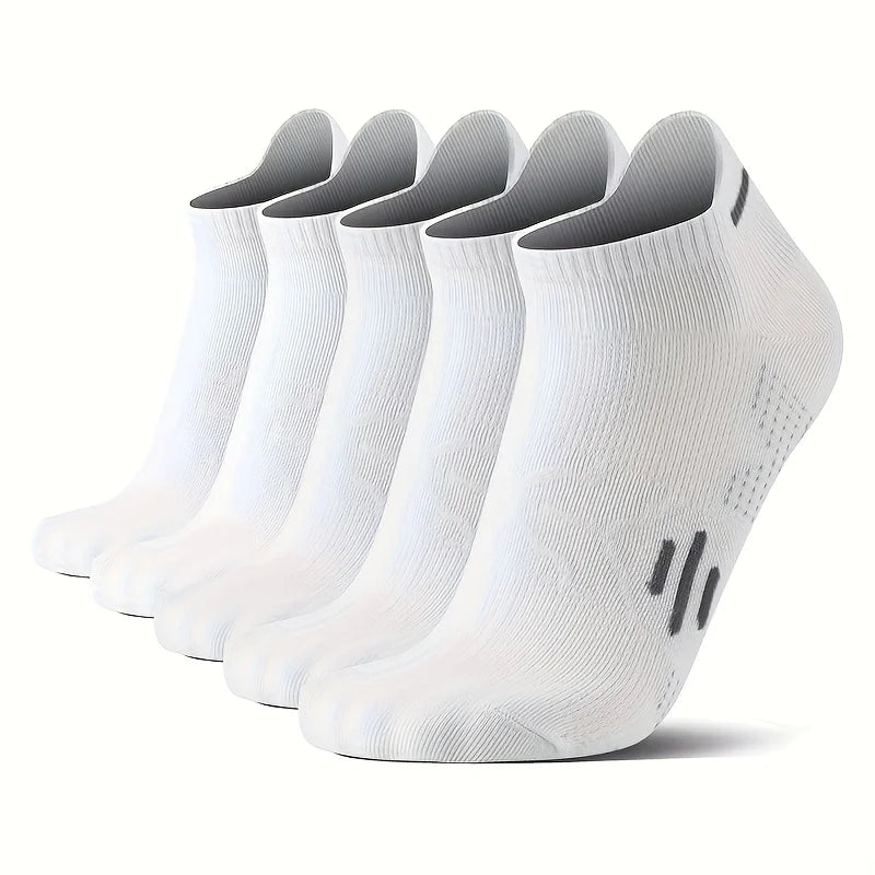 5/10 Pairs Summer Men's Athletic Ankle Socks Breathable Mesh Thin Sports Socks for Running Basketball Cycling