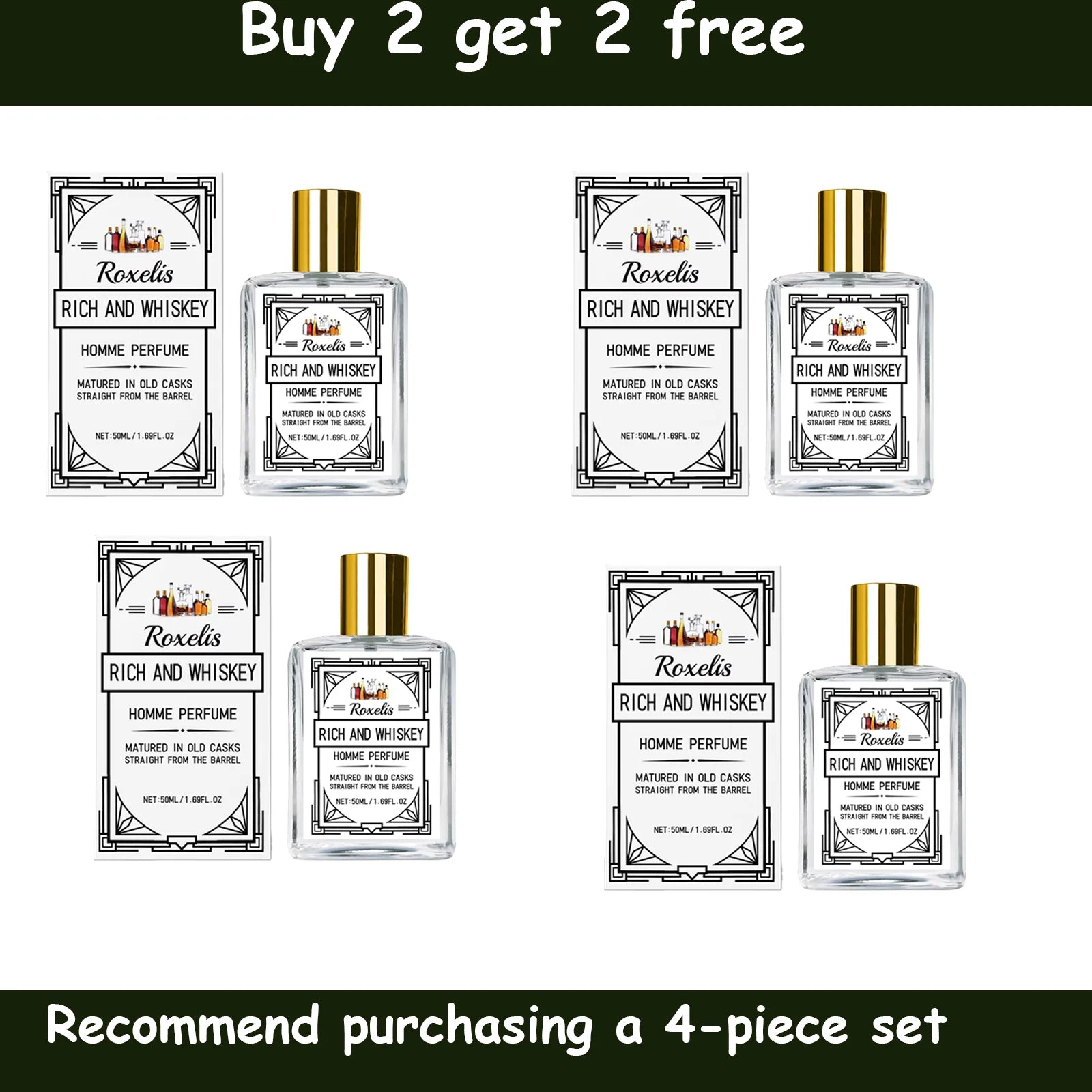 Roxelis 50ml Charm Whisky Men's perfume Gulong Fragrance Fragrance Elegant Fresh Charm Fragrance for Men perfume