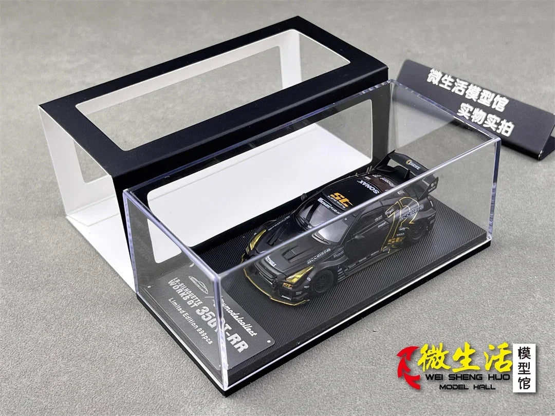 Ready stocks MC 1:64 LB 35GT-RR Matte Black Collection Gift Scale Model Car