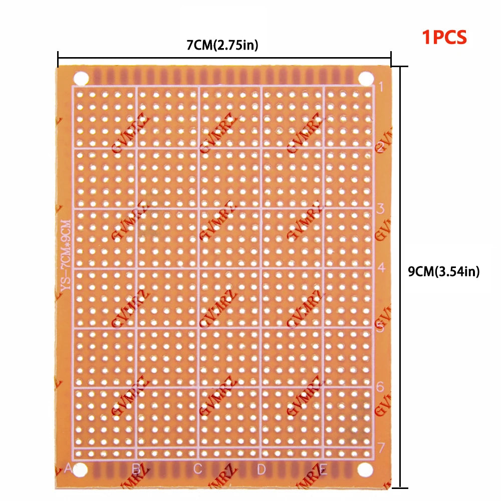 Phenolic PCB Prototype Board Universal Through Hole Perfboard for DIY Electronic Projects