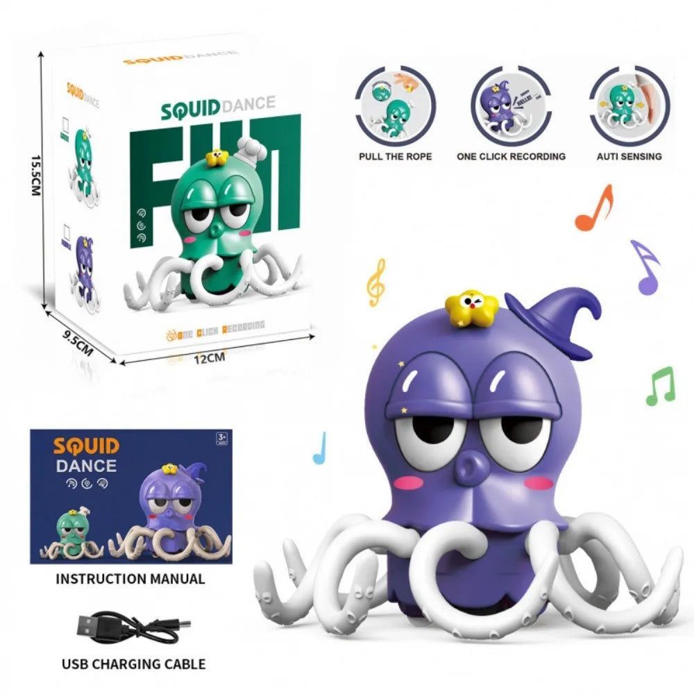Electric Dancing Octopus Toy Automatic Induction Obstacle Avoidance Colorful Musical Interactive Crawling Octopus Toys