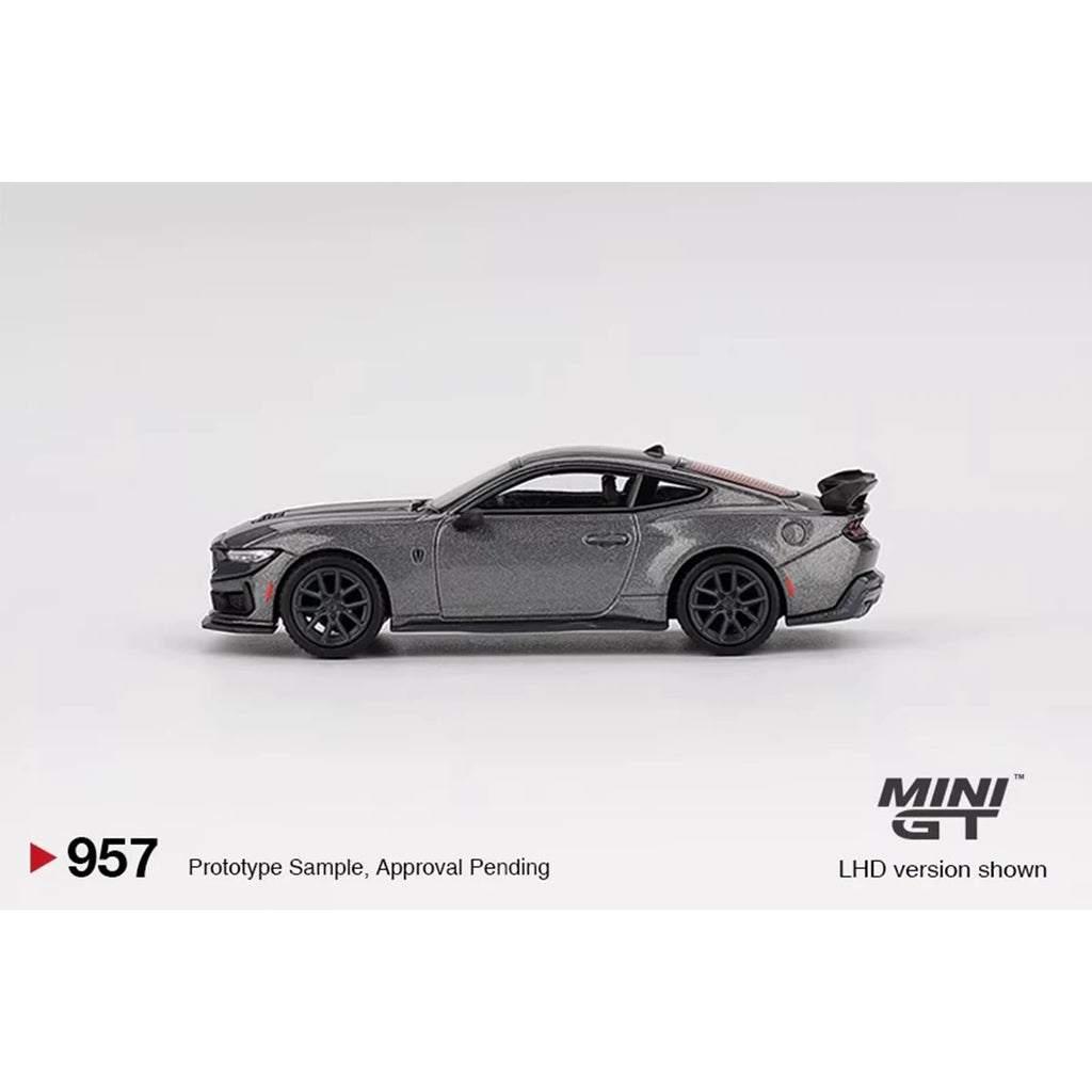 In Stock MINIGT 957 1:64 Ford Mustang Dark Horse 2024 Carbonized Gray Diecast Car Model Collection Toys