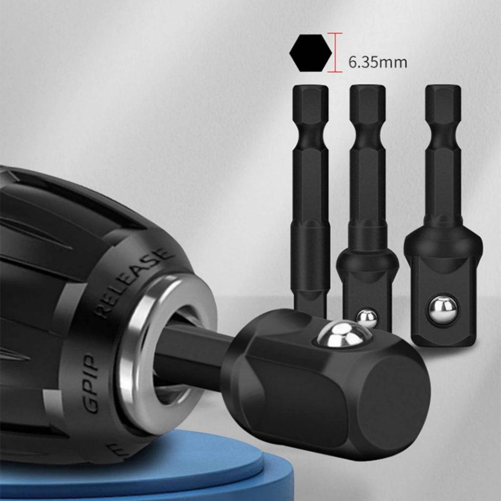 3 Pieces 1/2 Socket Adapter Cr-V Steel 3/8 Socket Adapter Power Tool Accessory Forged Compact for Screwdrivers
