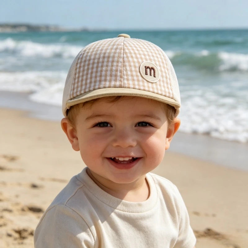 Baby Hat Sun Protection 48-52cm 1-3 Years Boys Toddler Girls Hats Summer Soft Brim Baseball Cap Mesh Breathable Thin Kids Cap