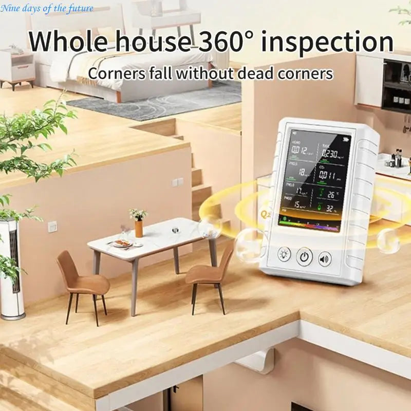Accurate Air Quality Monitors CO2 Detectors Monitoring Big Display for Home E65A