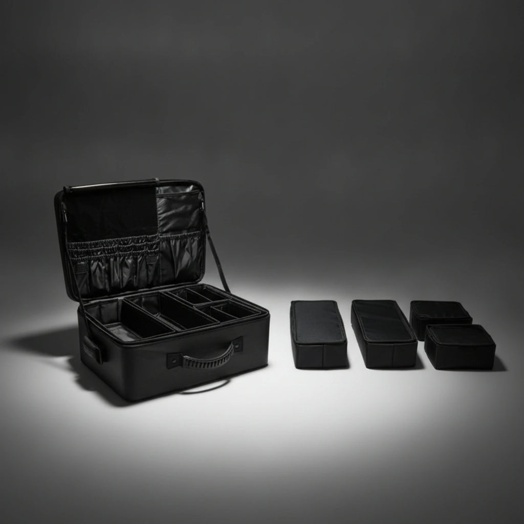 Rolling Makeup Case Hard-Sided Makeup Case with Wheels Cosmetic Trolley with Wheels Retractable Sturdy for Beauticians