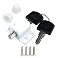 Aluminum Alloy Child Safety Protection Lock with Keys & Screws Push-In Key Latch for Child Home Safety Bedroom Office Balcony