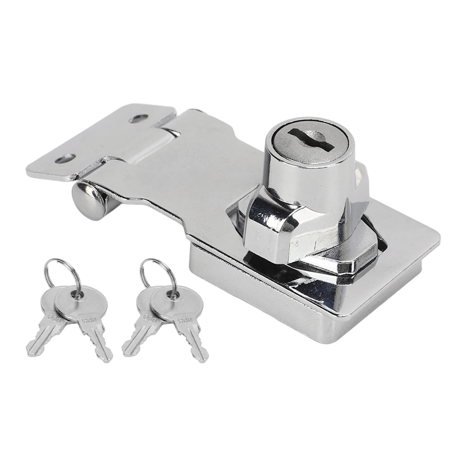 2 Packs 2.5 Inch Zinc Alloy Hasp Lock With Twist Knob Keyed Design Anti Theft Safety Hardware For Drawers Mailbox Cabinet Doors