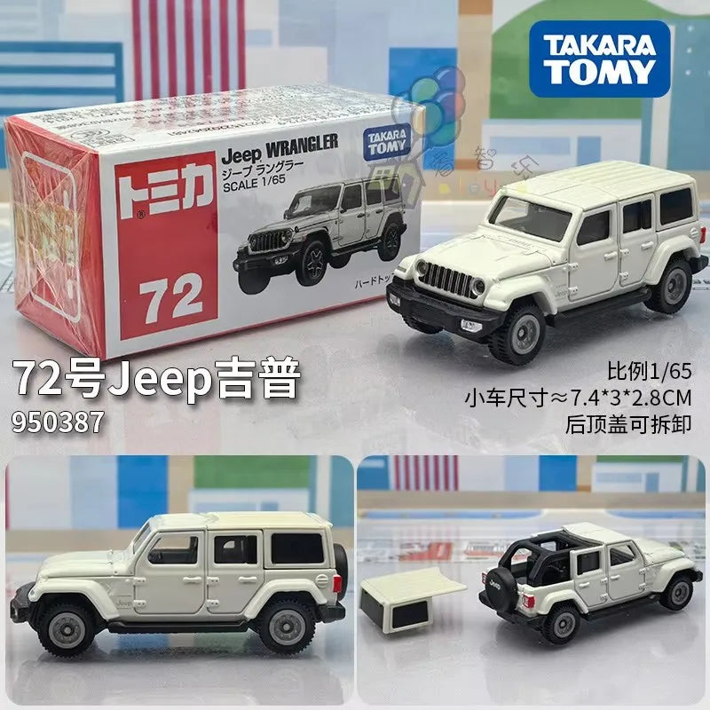 Takara Tomy Tomica No. 72 Jeep Wrangler Casting Static Alloy Car Vehicle Diecast Metal Mode Collection Display Boy Toy Gift