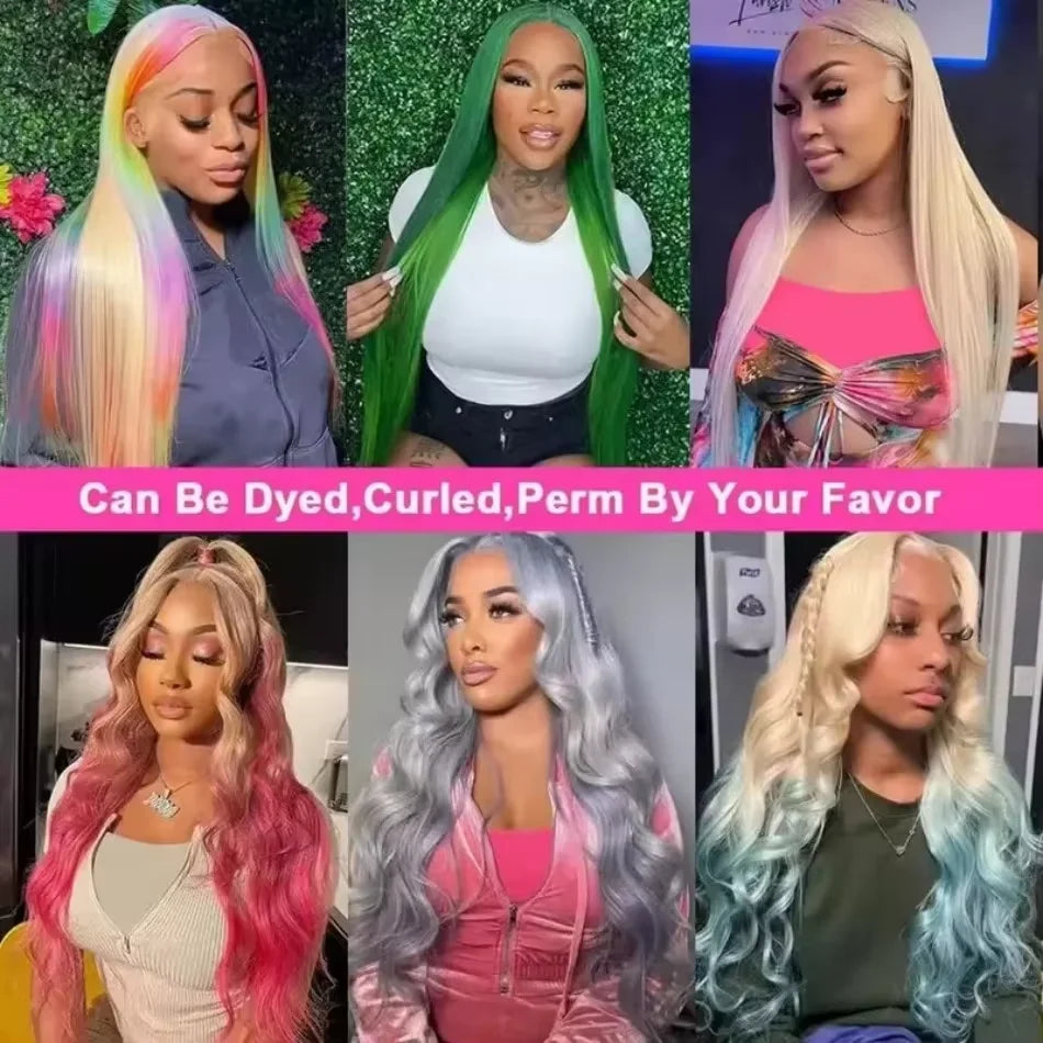 200% Density 30 inch 613 Blonde 13x4 HD Lace Front Human Hair Wigs Preplucked Brazilian Straight Glueless Lace Fontal Wigs Women