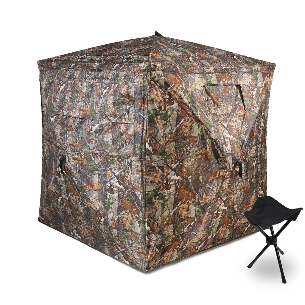 Outdoor 2-3 Person Automatic Camping Hunting Camouflage Tent Portable Watching Bird Spectator Unobstructed Viewing Game Private