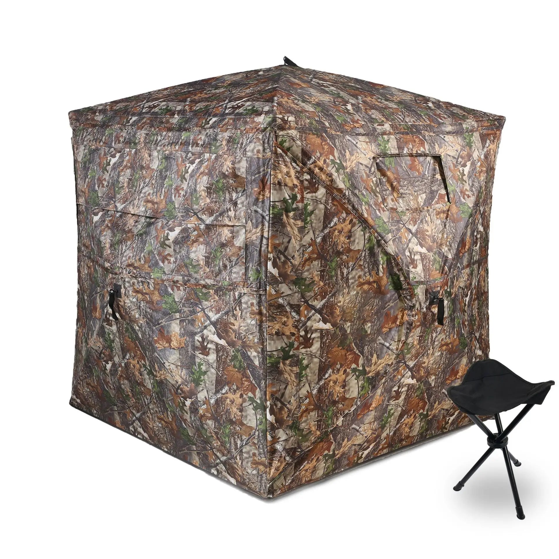 Outdoor 2-3 Person Automatic Camping Hunting Camouflage Tent Portable Watching Bird Spectator Unobstructed Viewing Game Private