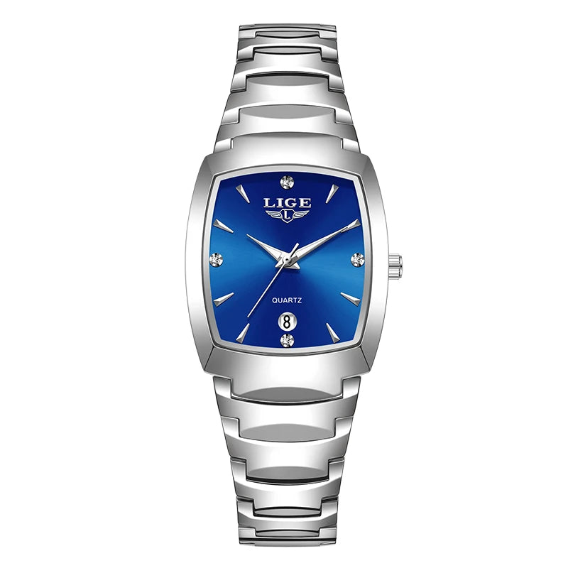 LIGE 2026 new Women's Watch Business Luxury Ladies clock Fashion quartz Simple Watch for Women Gift Women's wristwatch reloj+BOX