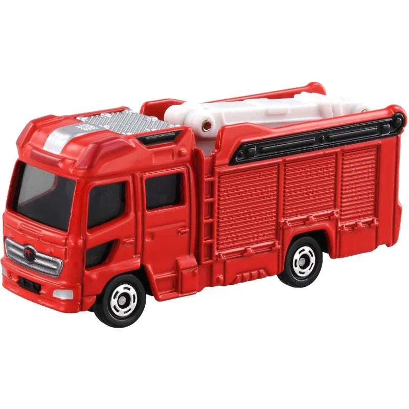 Original TAKARA TOMY Tomica No.119 Morita Multi-Purpose Fire Fighting Vehicle 1/90 Scale Diecast Alloy Model with Working Boom C