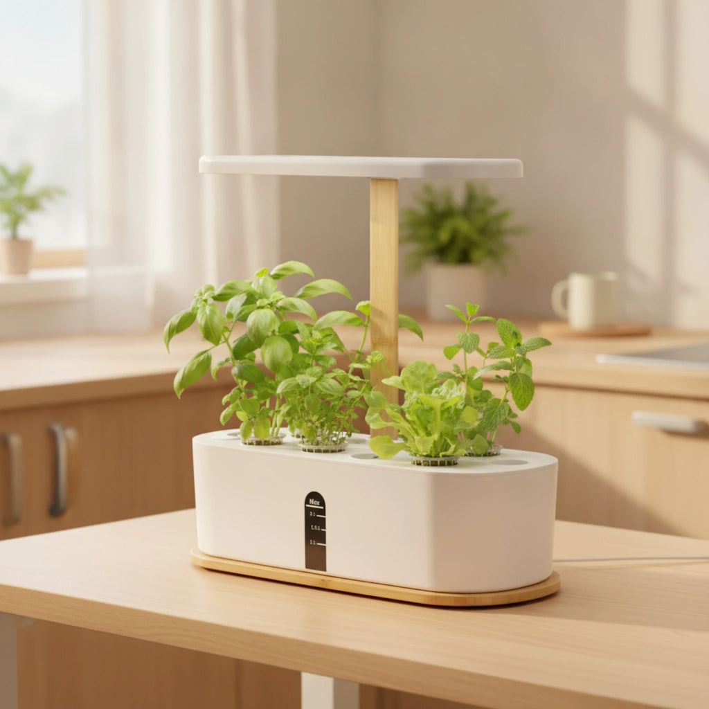 Hydroponic Planter with LED Grow Illumination areaSaving Indoor Hydroponic Garden Indoor Garden with LED Grow Light Fresh Slim
