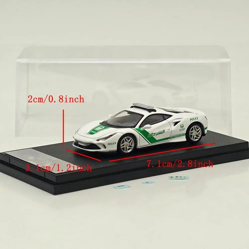 HM 1/64 Scale F8 Tributo Supercar Diecast Toy Car Model Collectible Gift Miniature Hobby