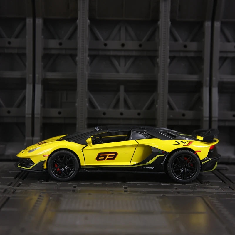 1:32 simulation Lamborghini SVJ63 alloy car model doors and the front hood and trunk door can be opened fine workmanship