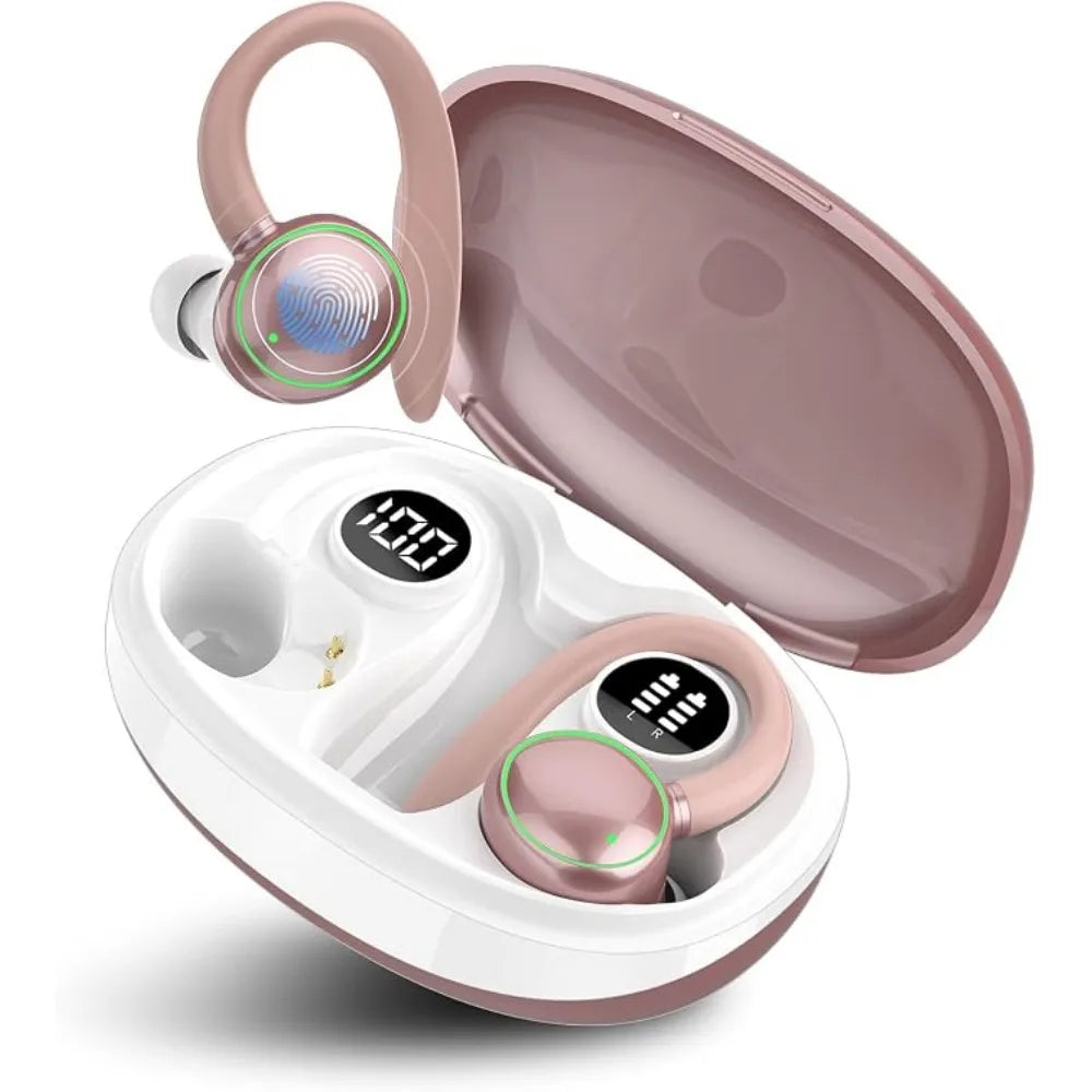 AI Language Translator Earbuds Real-Time 164-Language Support in Rose Gold