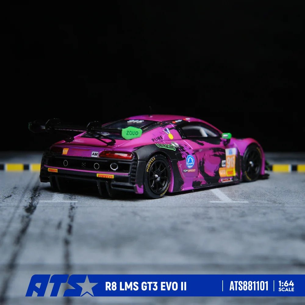 *Pre-order*ATS 1:64 Glossy Purple Track Racing Supercar Diecast Alloy Model Mini Simulation Race Vehicle Hobby Ornament Gift