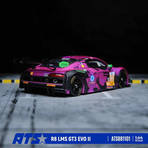 *Pre-order*ATS 1:64 Glossy Purple Track Racing Supercar Diecast Alloy Model Mini Simulation Race Vehicle Hobby Ornament Gift