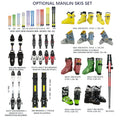 Manufacturer Supply Custom Design Fiberglass Ski Bindings Boots Set for Winter Sports Snowboarding and Skiing