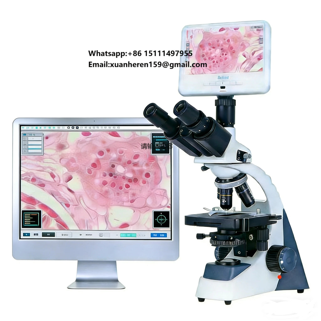 Binocular Biological Digital Video Microscope Display | Laboratory Education Use | High-Resolution Camera-Compatible Microscope