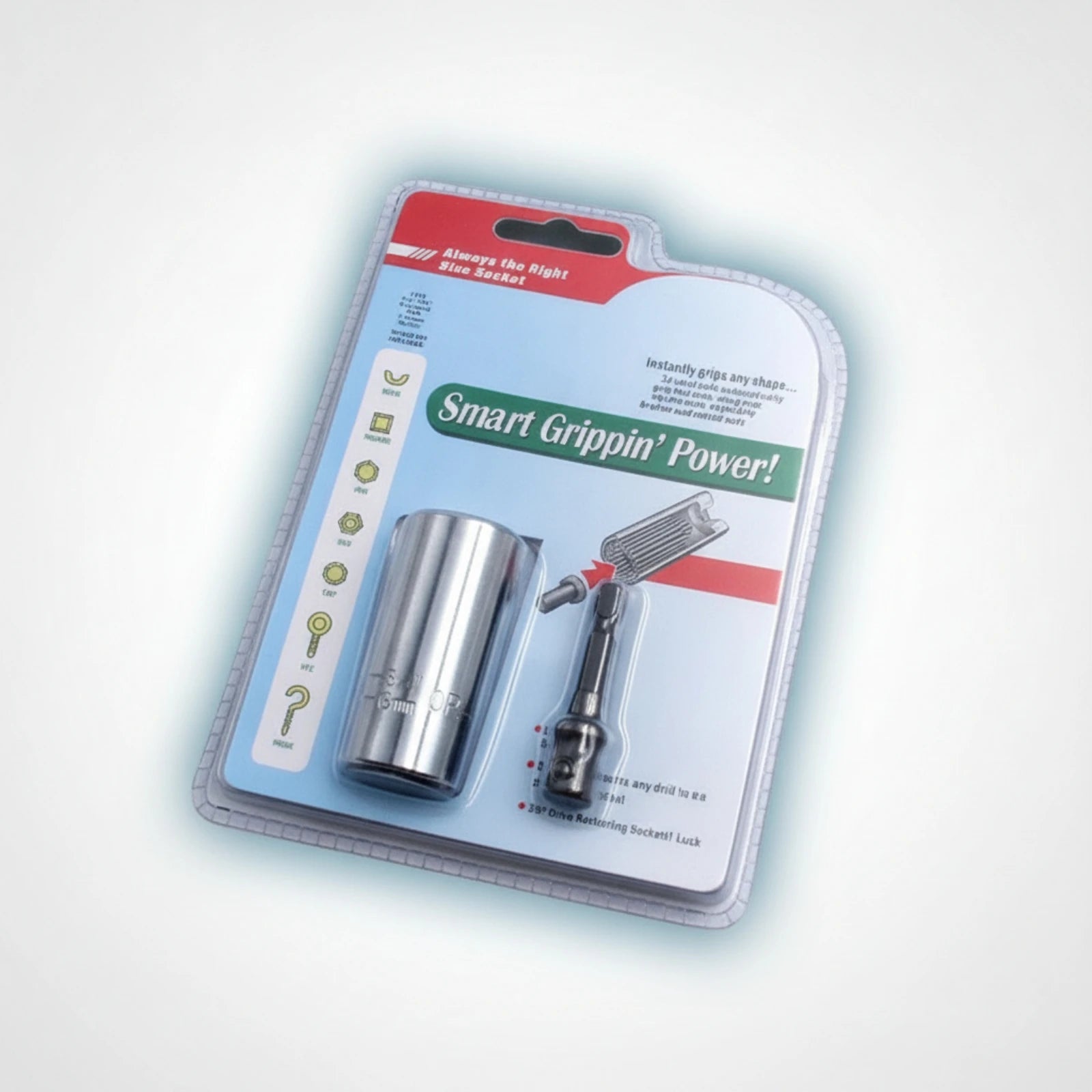 2 Pieces Socket Adapter with Extension Rod Chrome-Finished Socket Adapter Tool Accessory Hex-Shank Multi-Point for Mechanics