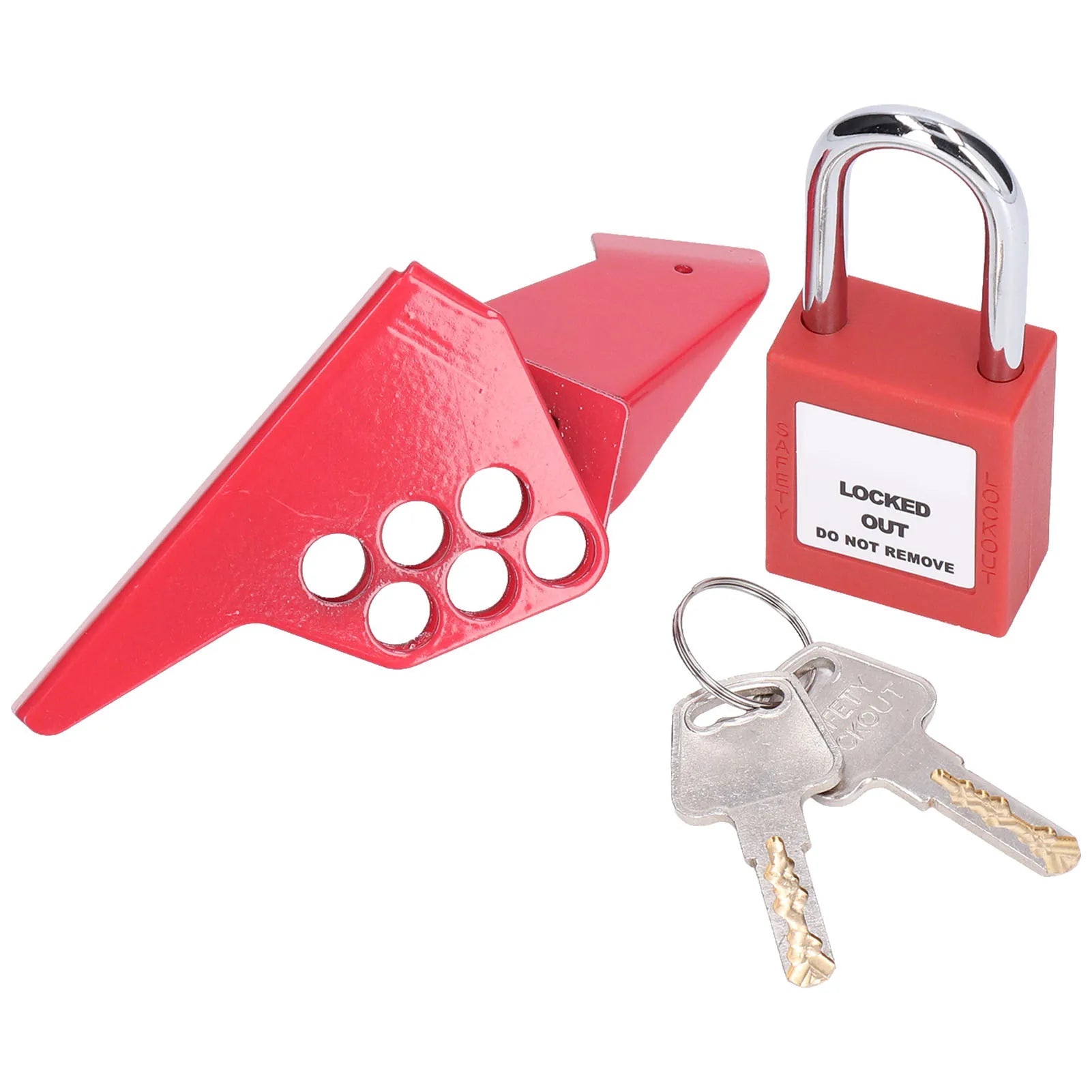 38mm Padlock Equipped Ball Valve Lock Standard Compact Design Industrial Pipeline Handle Lockout For Factory Safety Operation