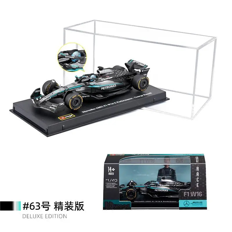 Bburago 2025 W16 Performance F1 1:43 Car Die Cast Vehicles Model Diecast Alloy Model Car Kids Toy Desktop Decor Birthday Gift