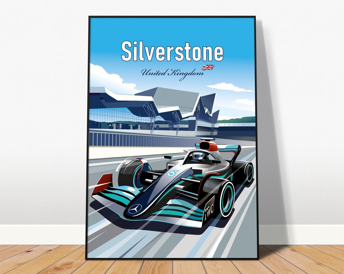 Poster Formel 1 Länder Städte Rennstrecke Rennfahrer Rennwagen · Deko Print ohne Rahmen