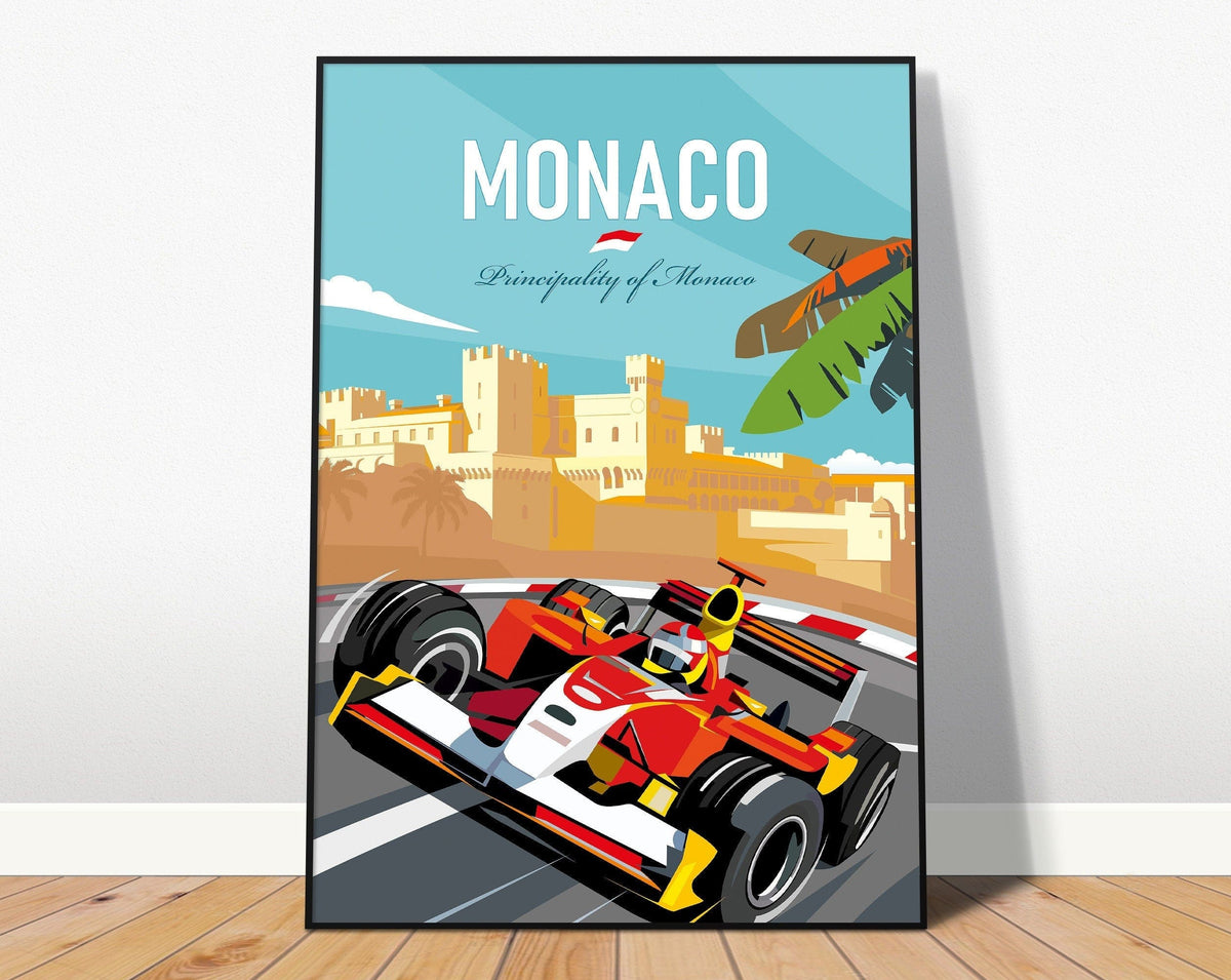 Poster Formel 1 Länder Städte Rennstrecke Rennfahrer Rennwagen · Deko Print ohne Rahmen