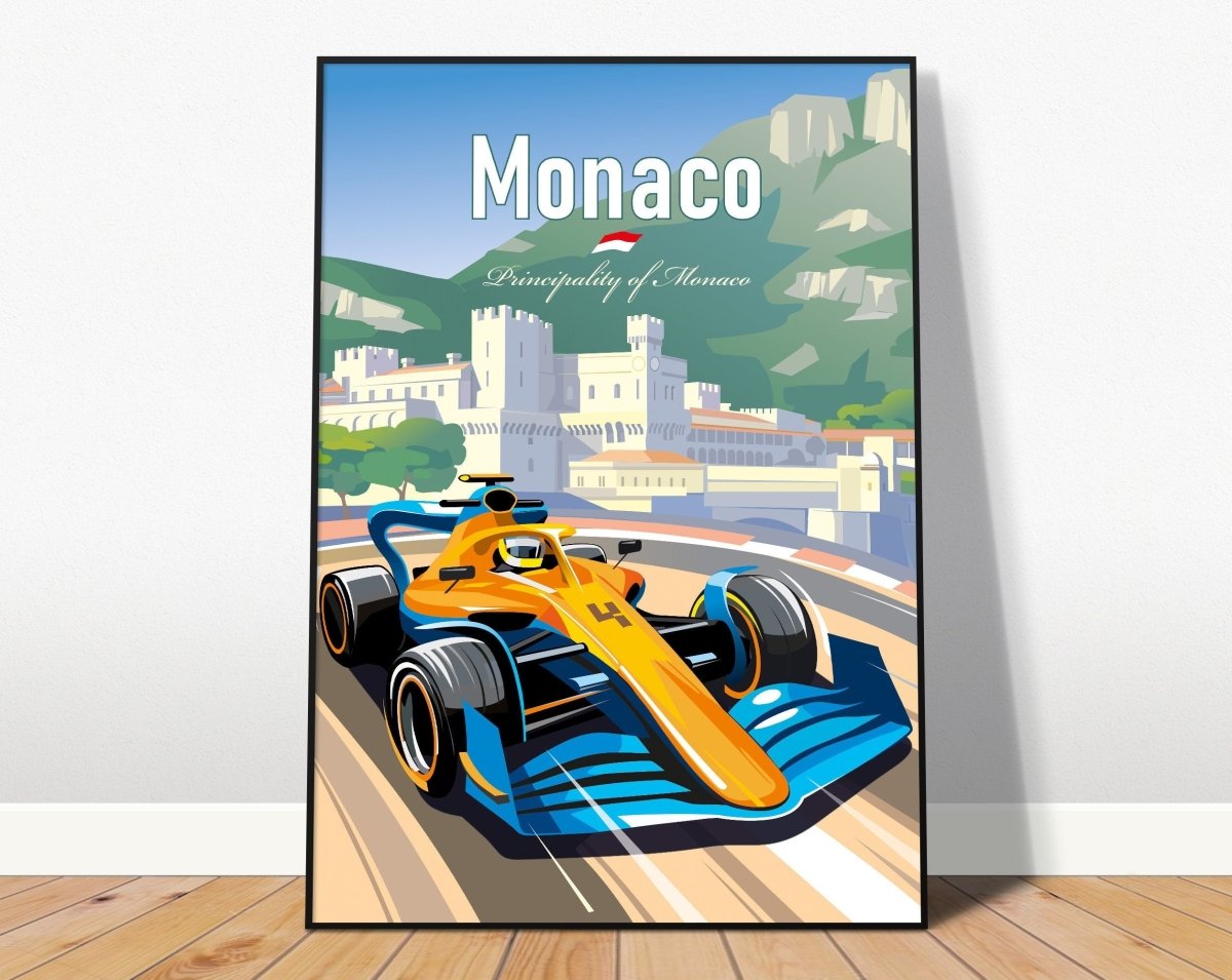 Poster Formel 1 Länder Städte Rennstrecke Rennfahrer Rennwagen · Deko Print ohne Rahmen
