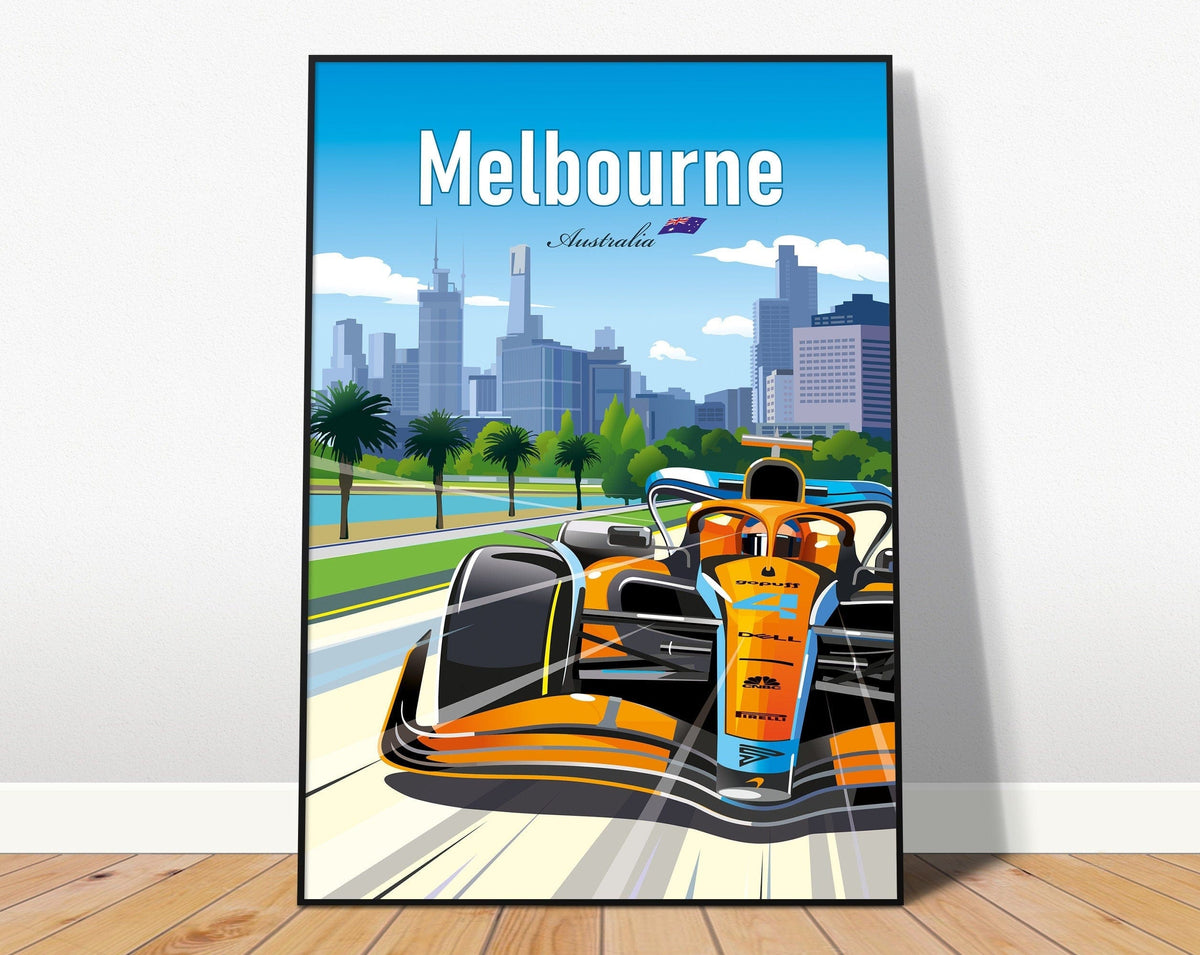 Poster Formel 1 Länder Städte Rennstrecke Rennfahrer Rennwagen · Deko Print ohne Rahmen