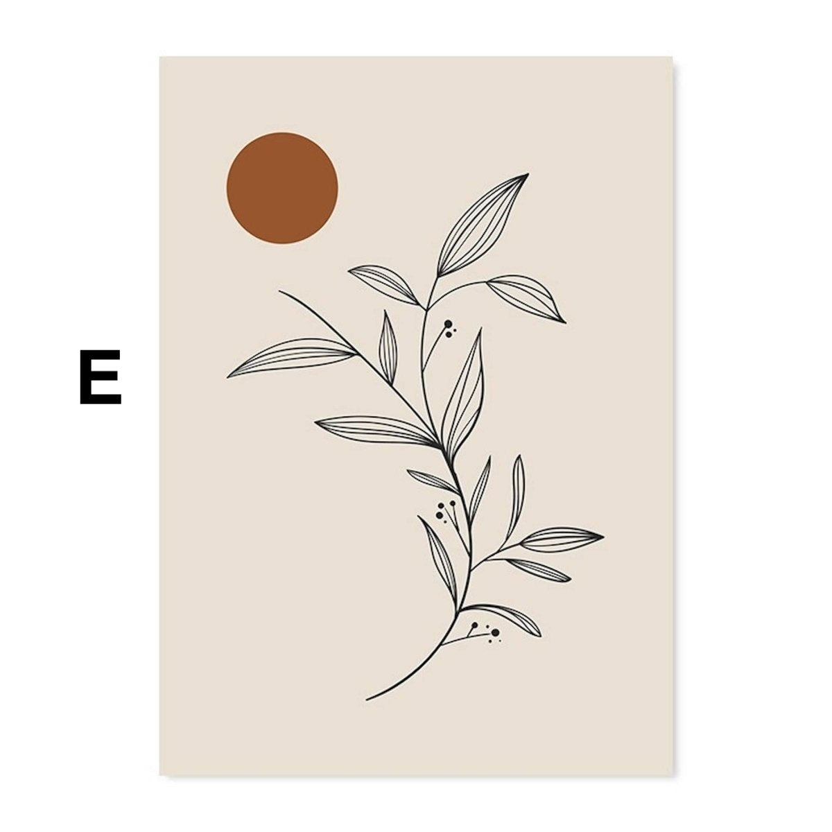 Poster Monstera Blätter und Pflanzen Blätter Abstrakt Boho als Deko Print ohne Rahmen