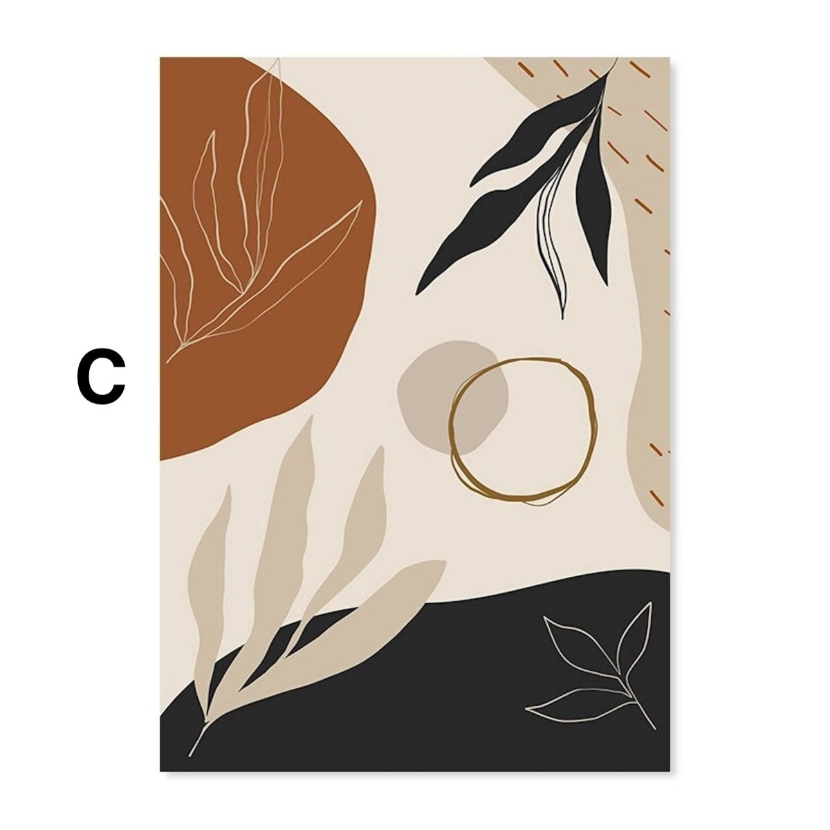 Poster Monstera Blätter und Pflanzen Blätter Abstrakt Boho als Deko Print ohne Rahmen
